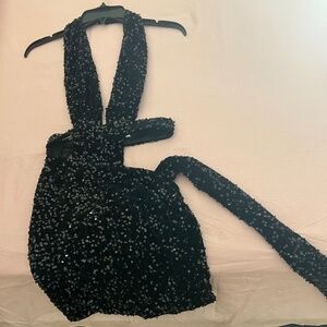 Black sequin dress